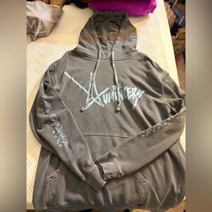 Lumineers tour Gray Hoodie with Blue Graphic